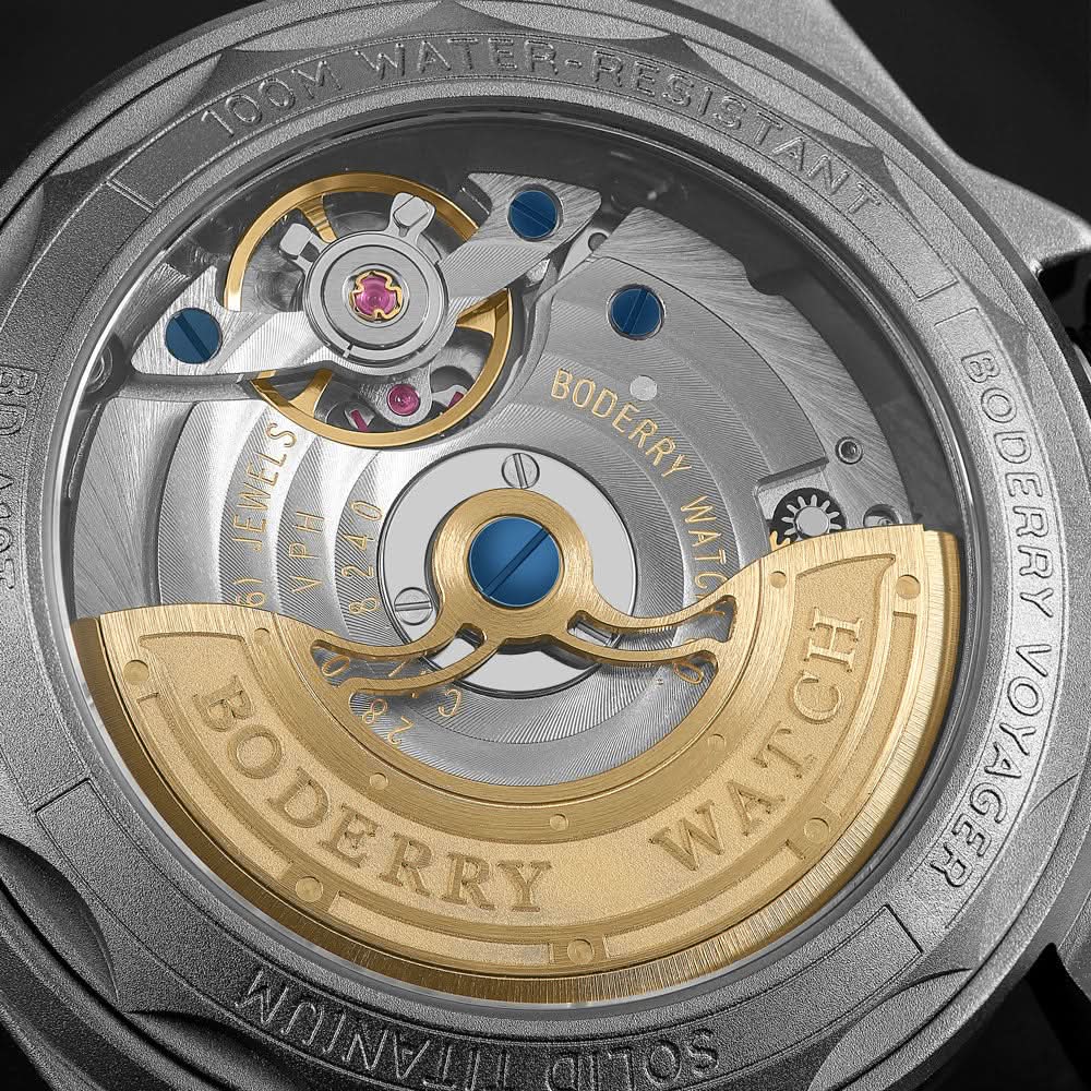 VOYAGER S72 – 72-Hour reserva de marcha titanio automático Reloj de campaña, 100M resistente al agua | Gris — imagen 6