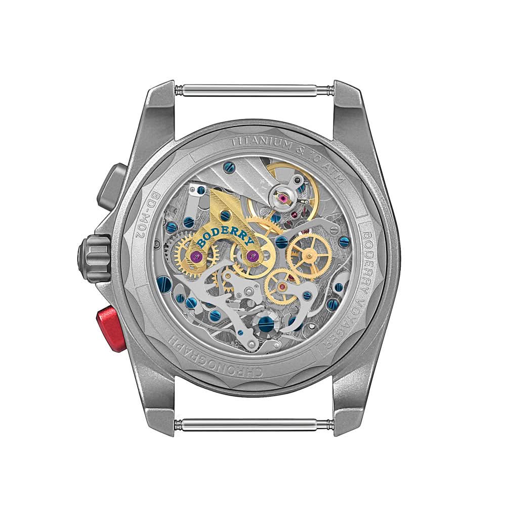 VOYAGER cronógrafo - titanio mecánico Reloj de campaña, 100M resistente al agua | Negro — imagen 6