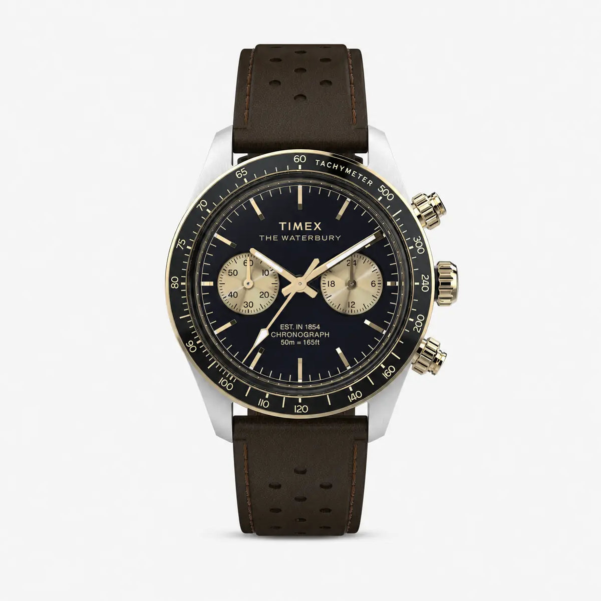 Waterbury Heritage cronógrafo 39 mm correa de cuero Reloj — imagen 1