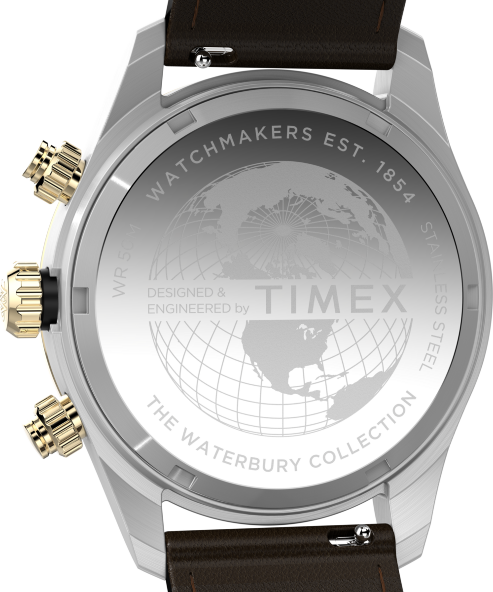 Waterbury Heritage cronógrafo 39 mm correa de cuero Reloj — imagen 6