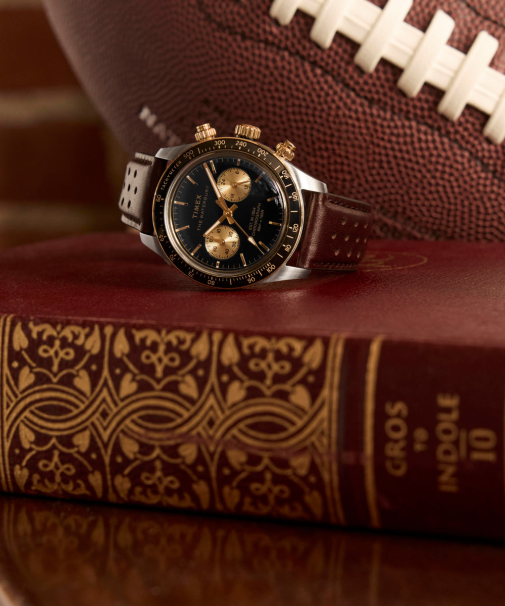 Waterbury Heritage cronógrafo 39 mm correa de cuero Reloj — imagen 8