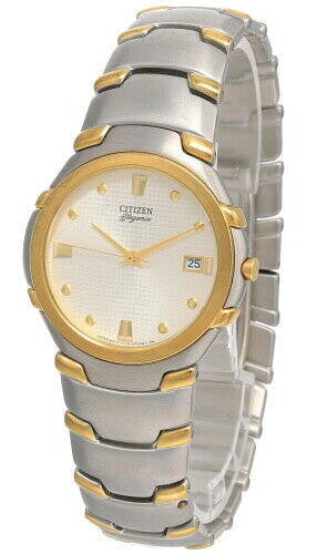 CITIZEN Elegance esfera dorada bicolor acero inoxidable Reloj para hombre — imagen 2