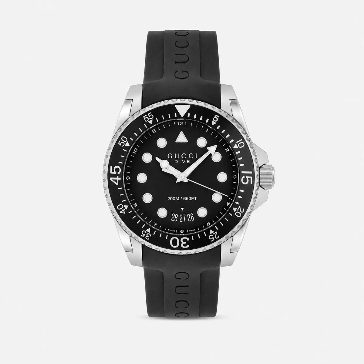 GUCCI Dive 45 mm cuarzo acero inoxidable Black caucho Reloj para hombre — imagen 1