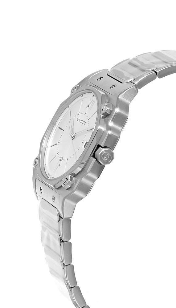GUCCI G-Flat cuarzo acero inoxidable 30 mm esfera plateada Reloj para mujer — imagen 3