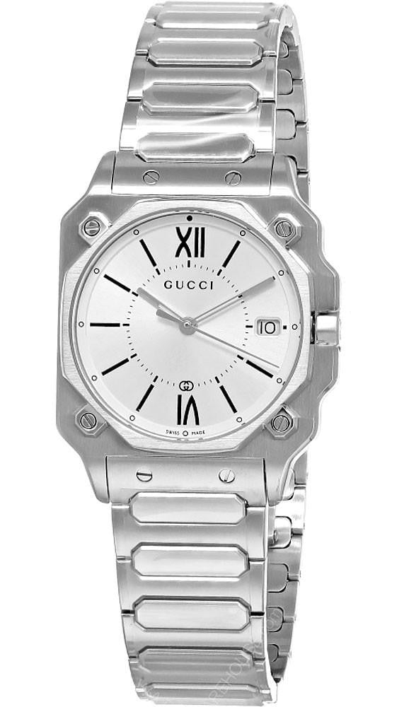 GUCCI G-Flat cuarzo acero inoxidable 30 mm esfera plateada Reloj para mujer — imagen 2