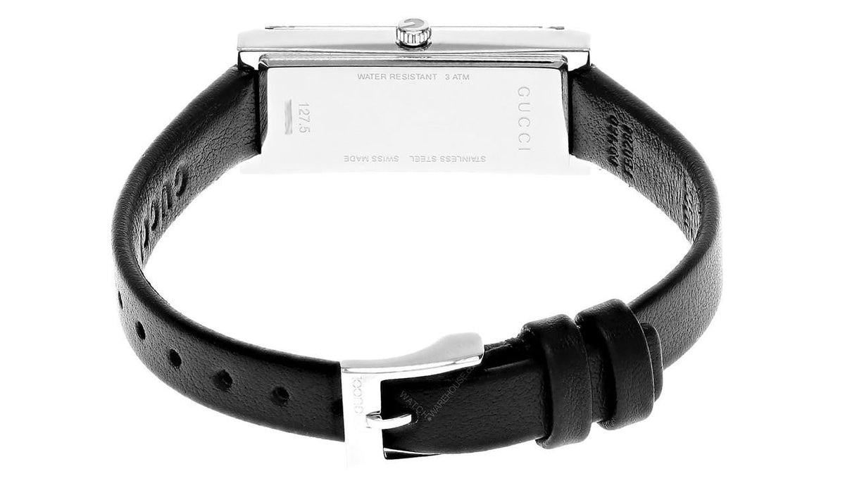 GUCCI G-Frame cuarzo 14x34 mm esfera negra cuero Reloj para mujer — imagen 4