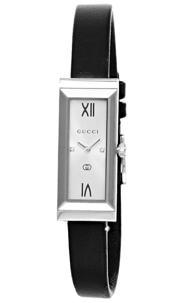 GUCCI G-Frame cuarzo 14x34 mm esfera negra cuero Reloj para mujer — imagen 2