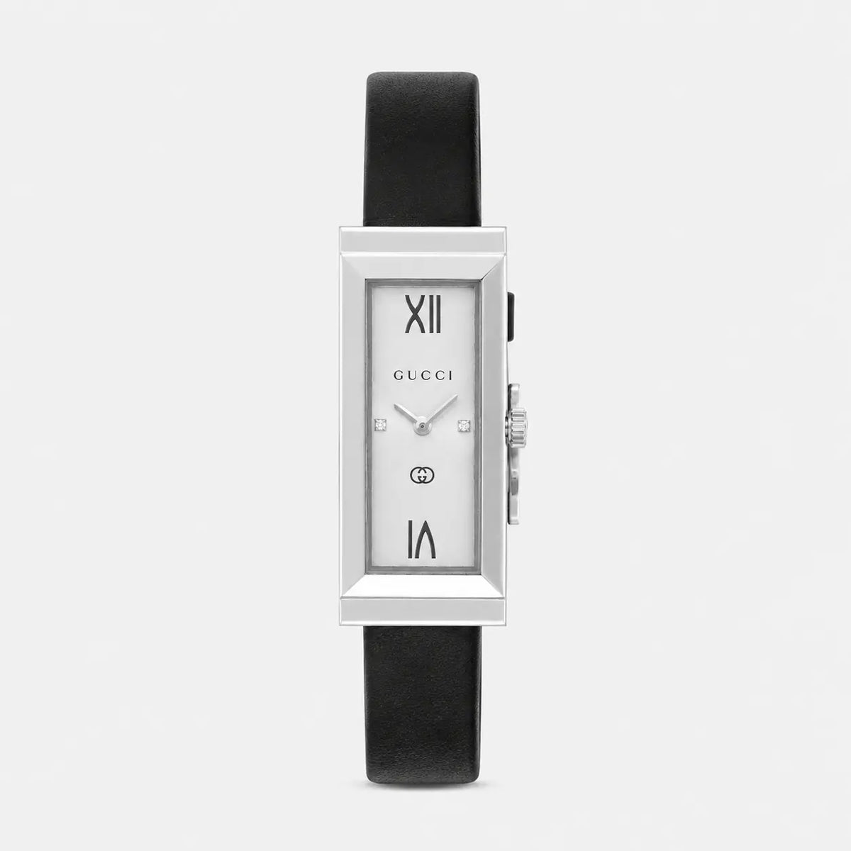 GUCCI G-Frame cuarzo 14x34 mm esfera negra cuero Reloj para mujer — imagen 1