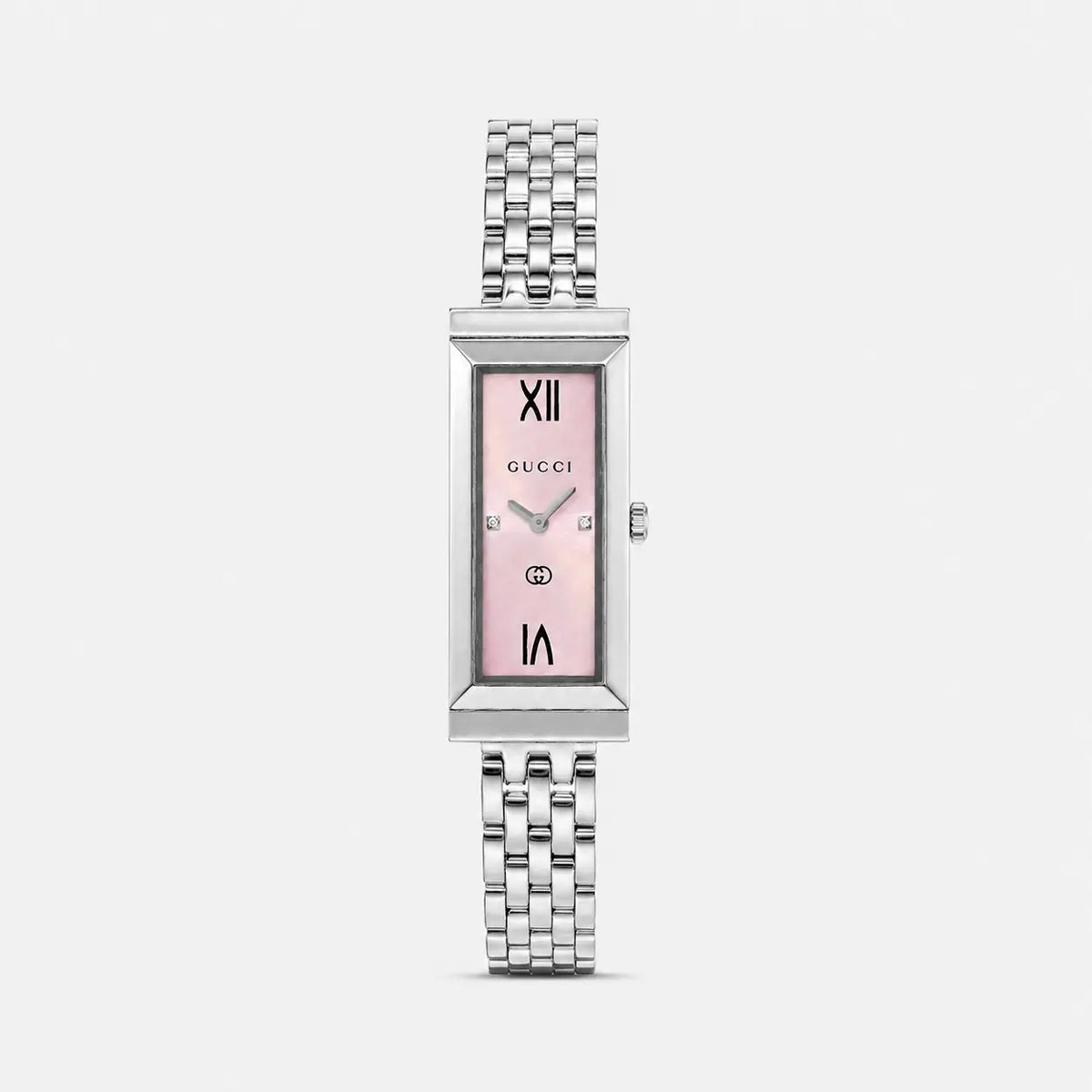 GUCCI G-Frame cuarzo acero inoxidable 14x34 mm esfera rosa Reloj para mujer — imagen 1