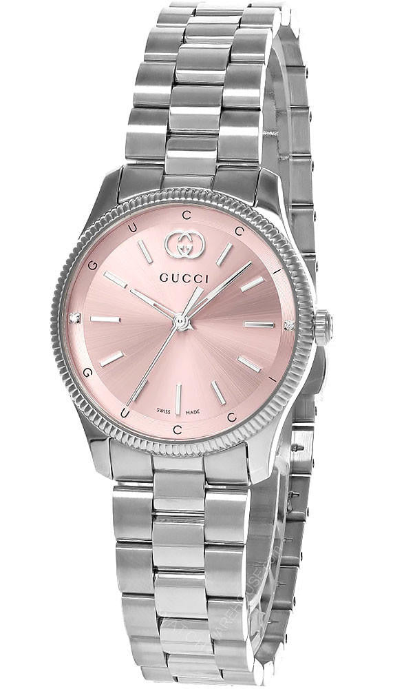 GUCCI G-Timeless 29 mm acero inoxidable esfera rosa Reloj para mujer — imagen 2