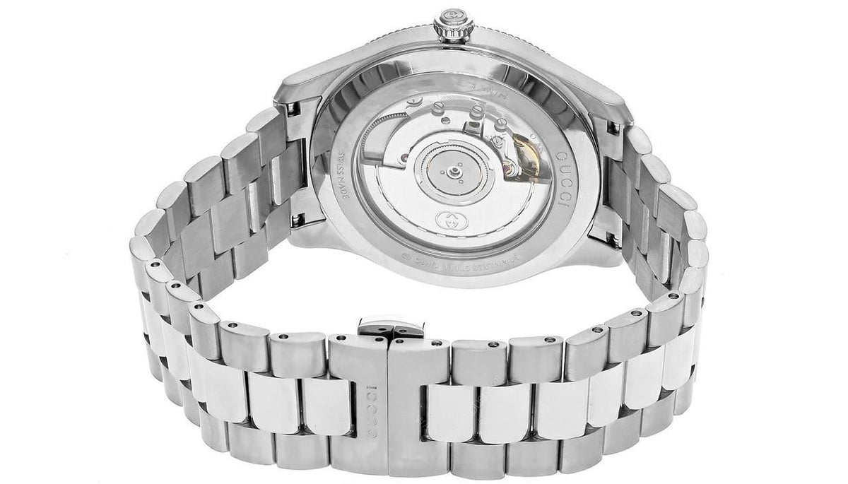GUCCI G-Timeless automático 40 mm acero inoxidable esfera plateada bicolor Reloj para hombre — imagen 4