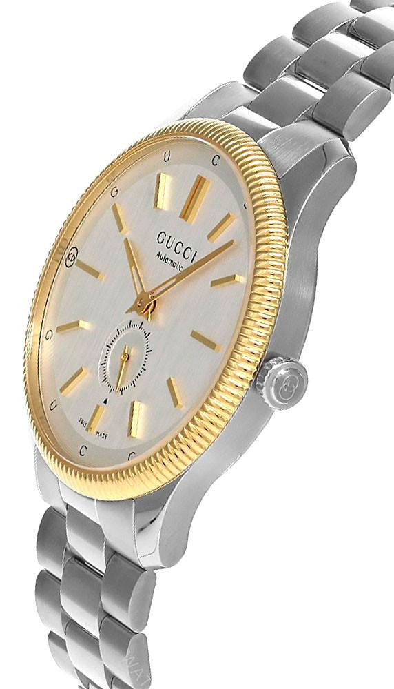 GUCCI G-Timeless automático 40 mm acero inoxidable esfera plateada bicolor Reloj para hombre — imagen 3