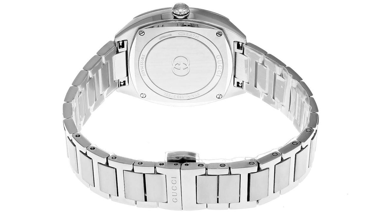 GUCCI G-Timeless cuarzo acero inoxidable 29 mm esfera rosa con diamantes Reloj para mujer — imagen 4