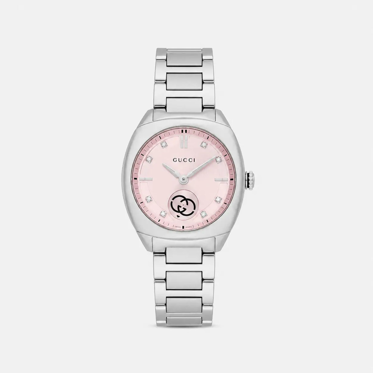 GUCCI G-Timeless cuarzo acero inoxidable 29 mm esfera rosa con diamantes Reloj para mujer — imagen 1
