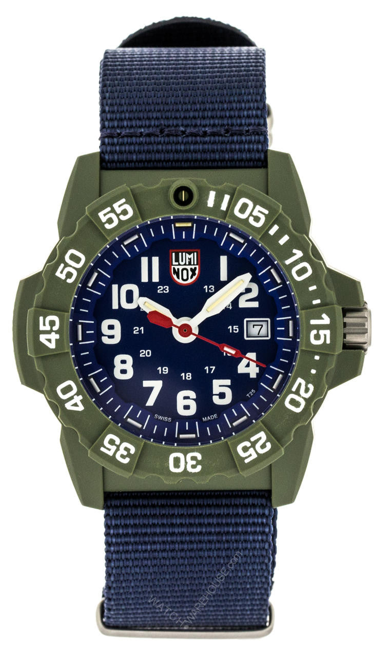 LUMINOX Navy SEAL 45 mm bisel giratorio Webbing NATO Reloj — imagen 2