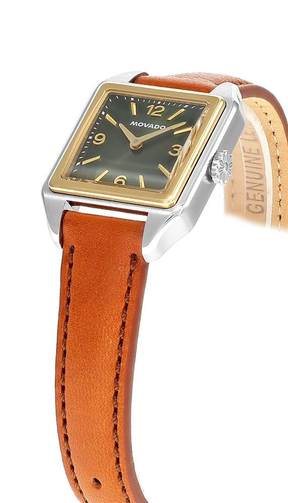 MOVADO Heritage 1917 cuarzo 34 mm esfera verde cuero Reloj para mujer — imagen 3