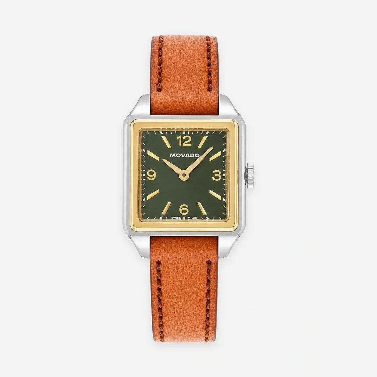 MOVADO Heritage 1917 cuarzo 34 mm esfera verde cuero Reloj para mujer — imagen 1