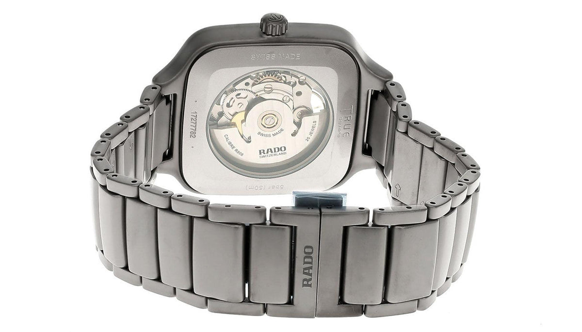 RADO True Square automático acero inoxidable 38 mm esfera esqueletizada Reloj para hombre — imagen 4