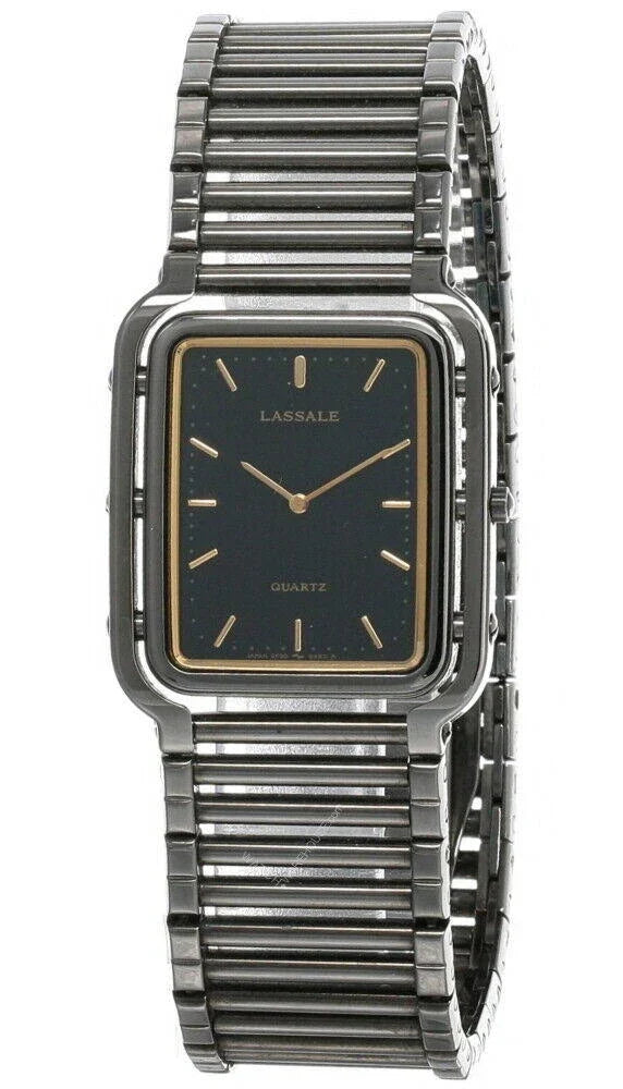 Seiko Lassale esfera negra acero inoxidable Reloj para hombre — imagen 2