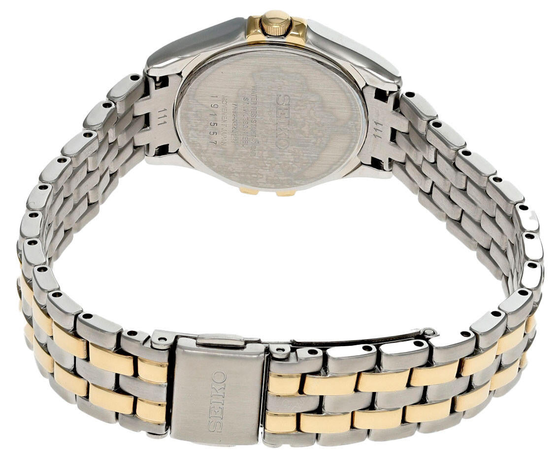 SEIKO 27 mm esfera blanca de nácar acero inoxidable Reloj para mujer — imagen 4