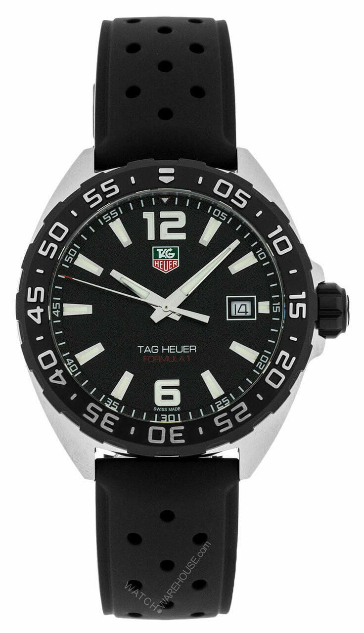 TAG HEUER Formula-1 esfera negra caucho brazalete Reloj para hombre — imagen 2
