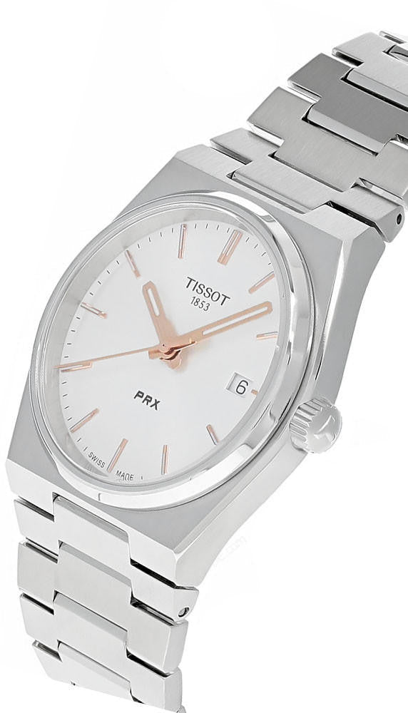 TISSOT PRX 35 mm cuarzo acero inoxidable esfera plateada Reloj para mujer — imagen 3
