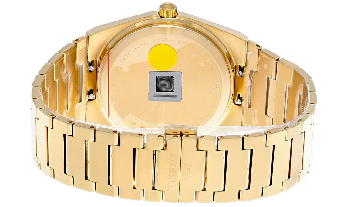 TISSOT PRX 39.5 mm cuarzo acero inoxidable esfera dorada Reloj para hombre — imagen 4