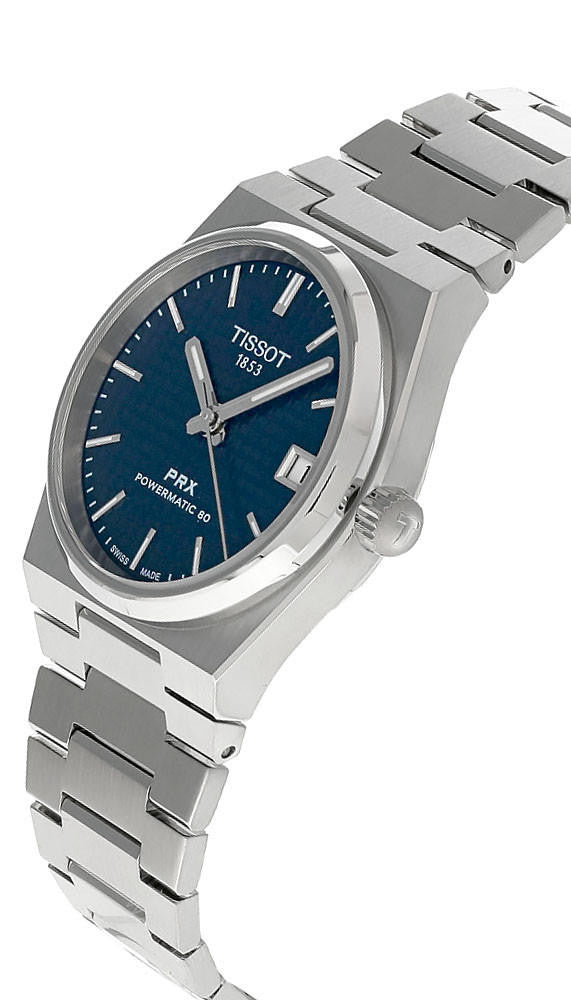 TISSOT PRX Powermatic 80 35 mm acero inoxidable esfera azul Reloj unisex — imagen 3