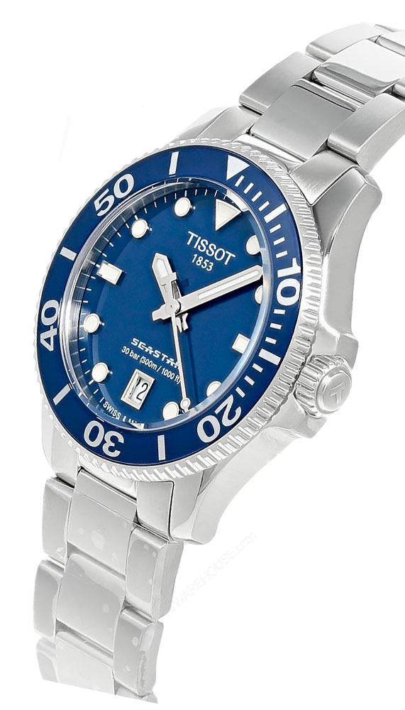 TISSOT SeaStar 1000 36 mm esfera azul acero inoxidable Reloj unisex — imagen 3