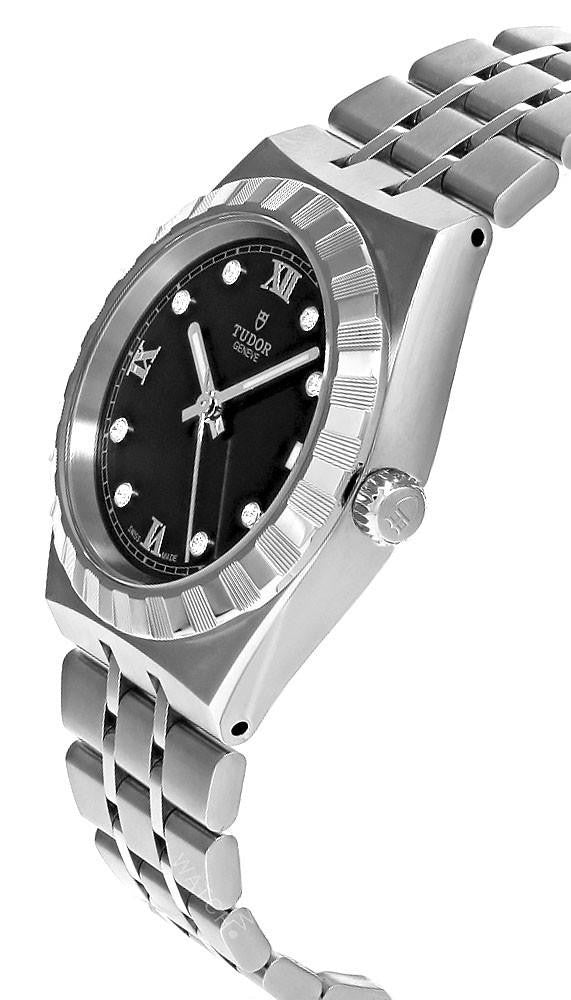 TUDOR Royal esfera negra con diamantes 34 mm acero inoxidable Reloj para mujer — imagen 2