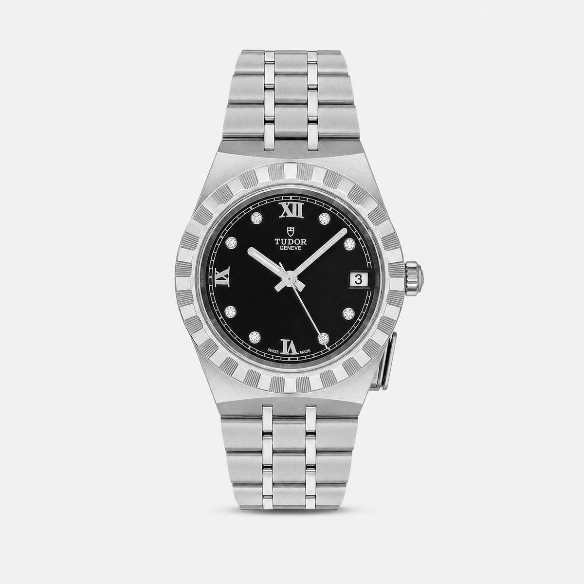 TUDOR Royal esfera negra con diamantes 34 mm acero inoxidable Reloj para mujer — imagen 1