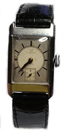 Omega with Original bicolor esfera in Deco Style acero inoxidable caja 1934 — imagen 2