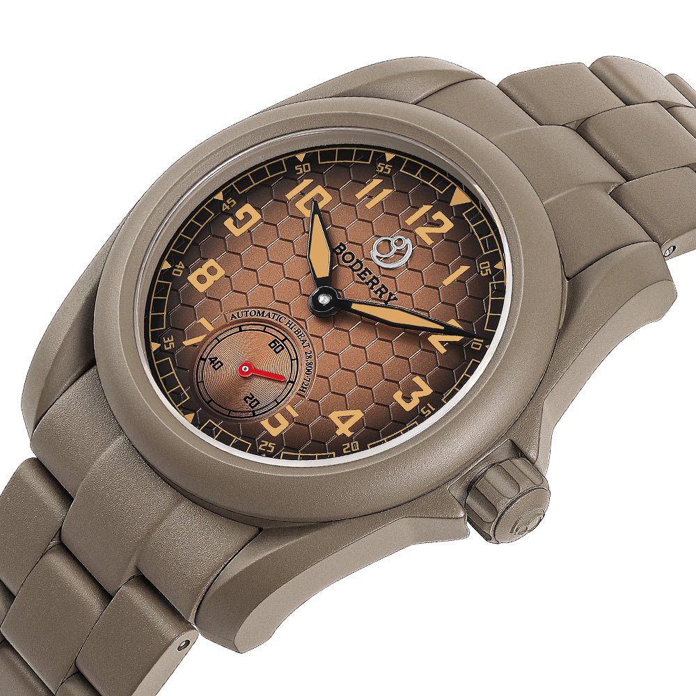 VOYAGER S72 – 72-Hour reserva de marcha titanio automático Reloj de campaña, 100M resistente al agua | Desert Tan/brazalete — imagen 6