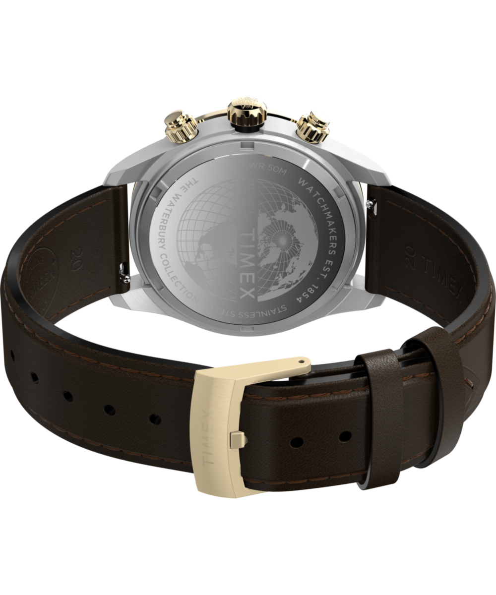 Waterbury Heritage cronógrafo 39 mm correa de cuero Reloj — imagen 7