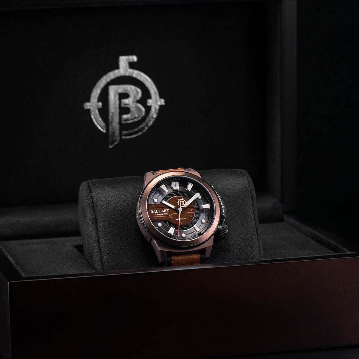 Ballast Trafalgar titanio automático oro rosa Brown — imagen 5