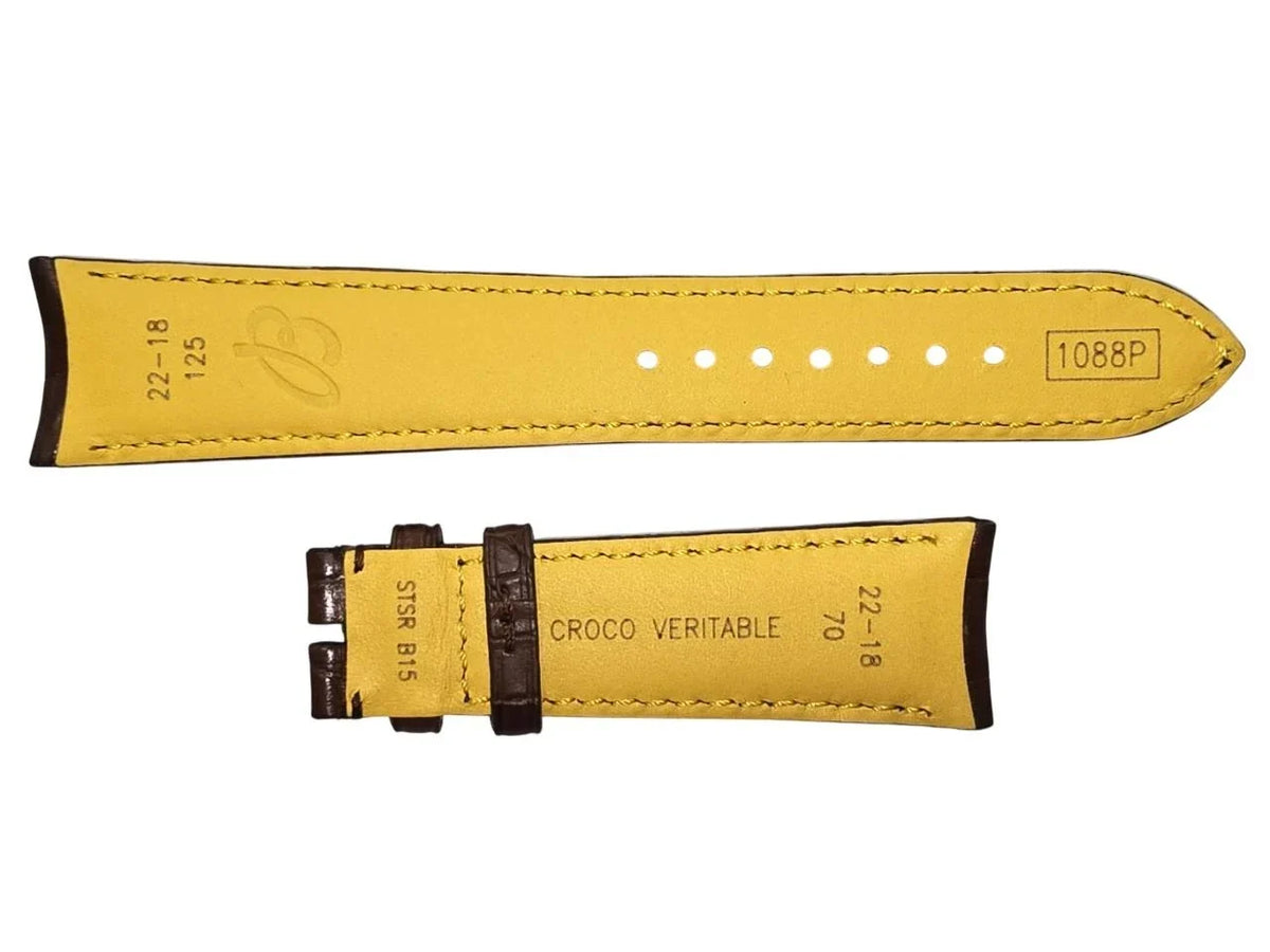 BREITLING Brown 22/18 mm Alligator correa de cuero 1088P — imagen 4