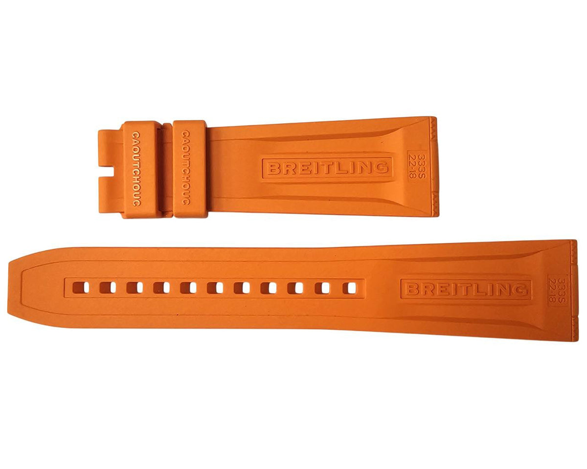 BREITLING Orange Diver Pro 22/18 mm correa de caucho 333S — imagen 3