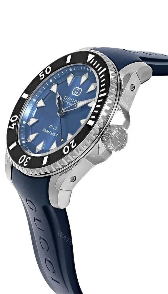 GUCCI Dive automático acero inoxidable 40 mm esfera azul/caucho Reloj para hombre — imagen 3