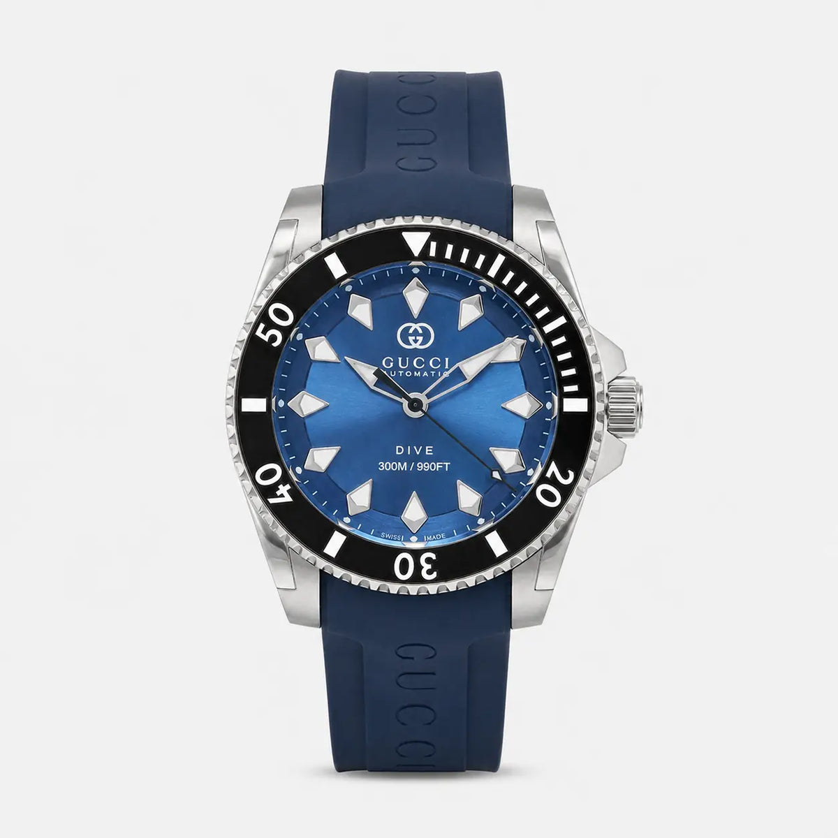 GUCCI Dive automático acero inoxidable 40 mm esfera azul/caucho Reloj para hombre — imagen 1