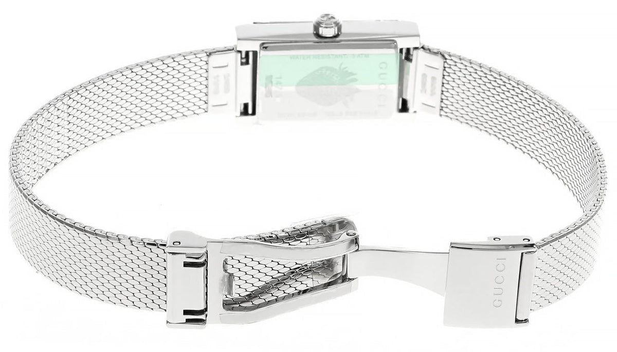 GUCCI G-Frame 14x25 mm acero inoxidable Green/Red/esfera azul Reloj para mujer — imagen 4
