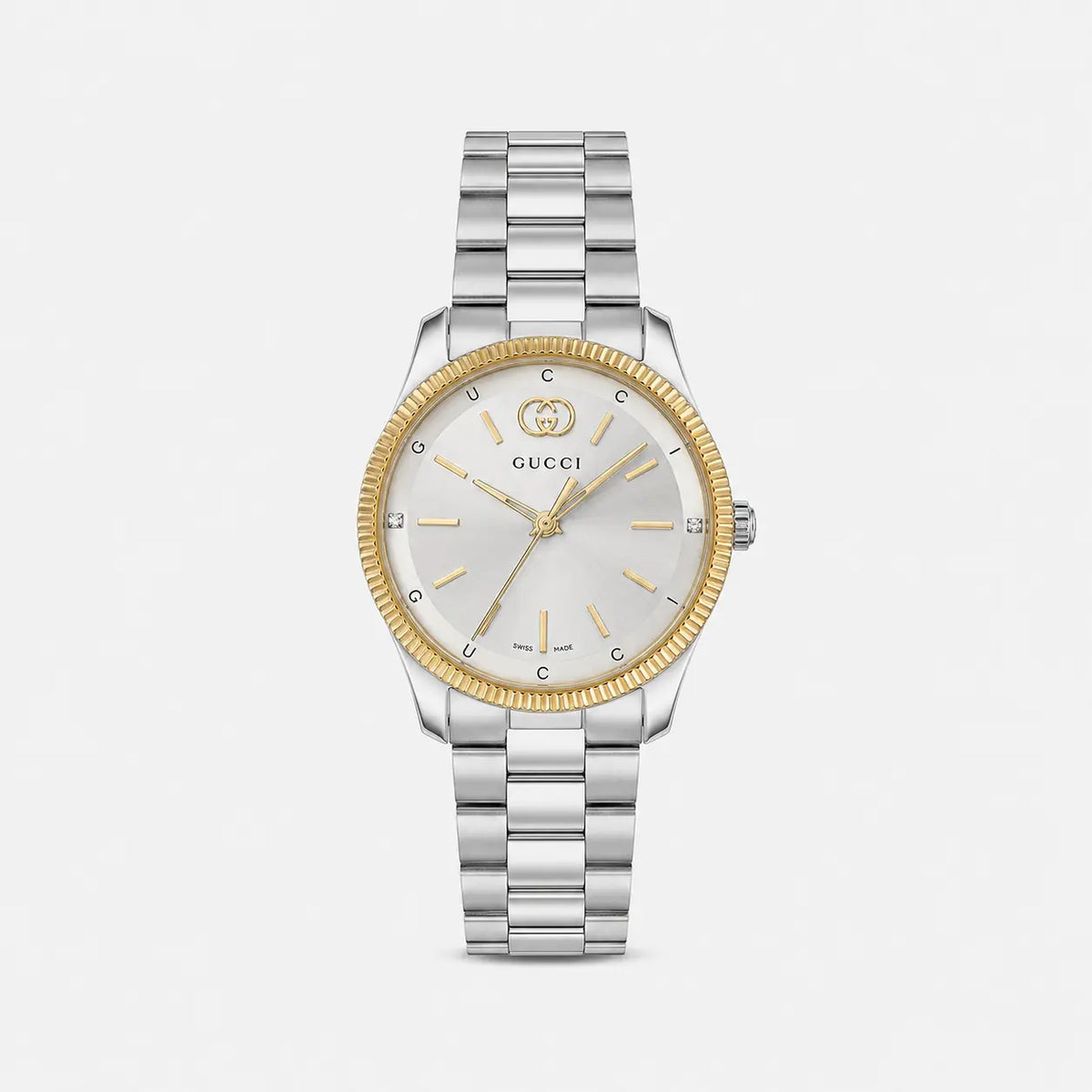 GUCCI G-Timeless 29 mm acero inoxidable esfera plateada bicolor Reloj para mujer — imagen 1