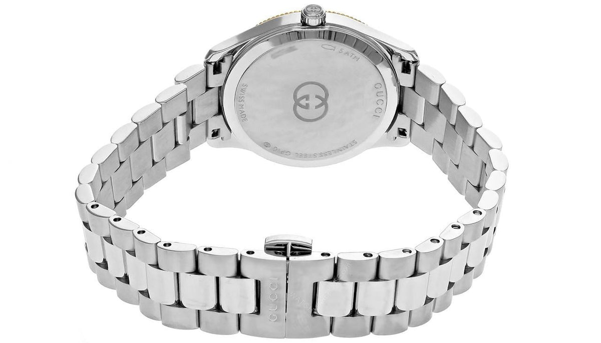 GUCCI G-Timeless 29 mm acero inoxidable esfera plateada bicolor Reloj para mujer — imagen 4
