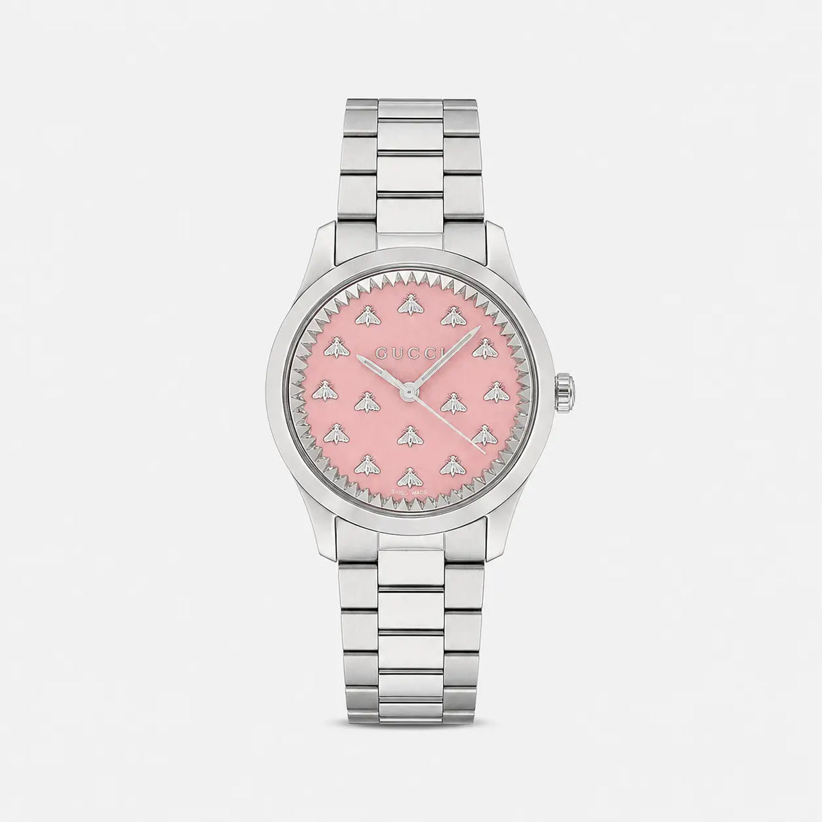 GUCCI G-Timeless 32 mm cuarzo acero inoxidable esfera rosa Reloj para mujer — imagen 1