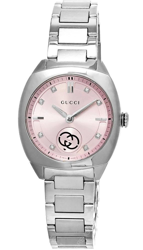 GUCCI G-Timeless cuarzo acero inoxidable 29 mm esfera rosa con diamantes Reloj para mujer — imagen 2