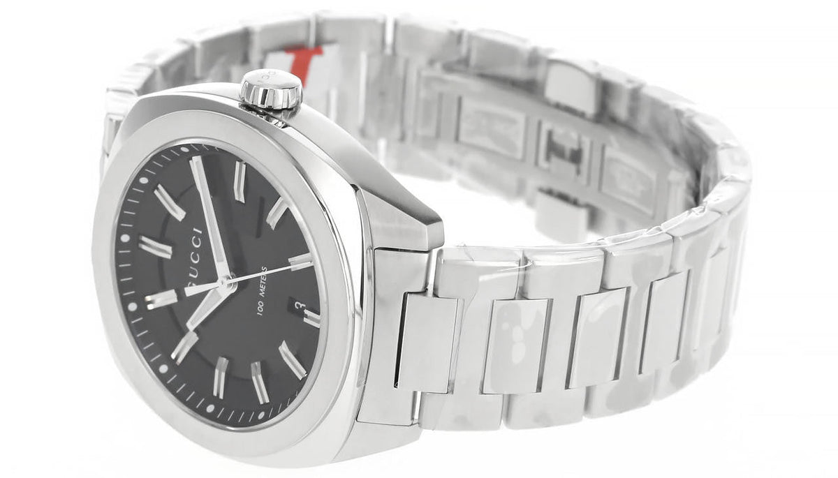 GUCCI GG2570 40 mm cuarzo acero inoxidable esfera negra Reloj para hombre — imagen 3