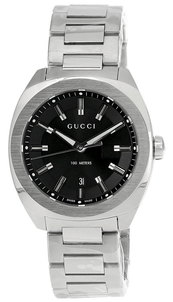 GUCCI GG2570 40 mm cuarzo acero inoxidable esfera negra Reloj para hombre — imagen 2