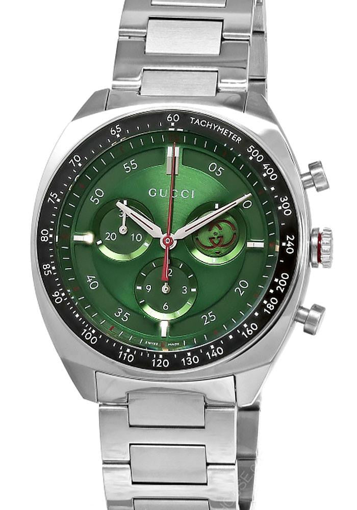 GUCCI Interlocking G cuarzo acero inoxidable 41 mm esfera verde Reloj para hombre — imagen 2