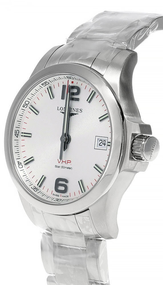 LONGINES Conquest V.H.P. 41 mm esfera plateada Reloj para hombre — imagen 3