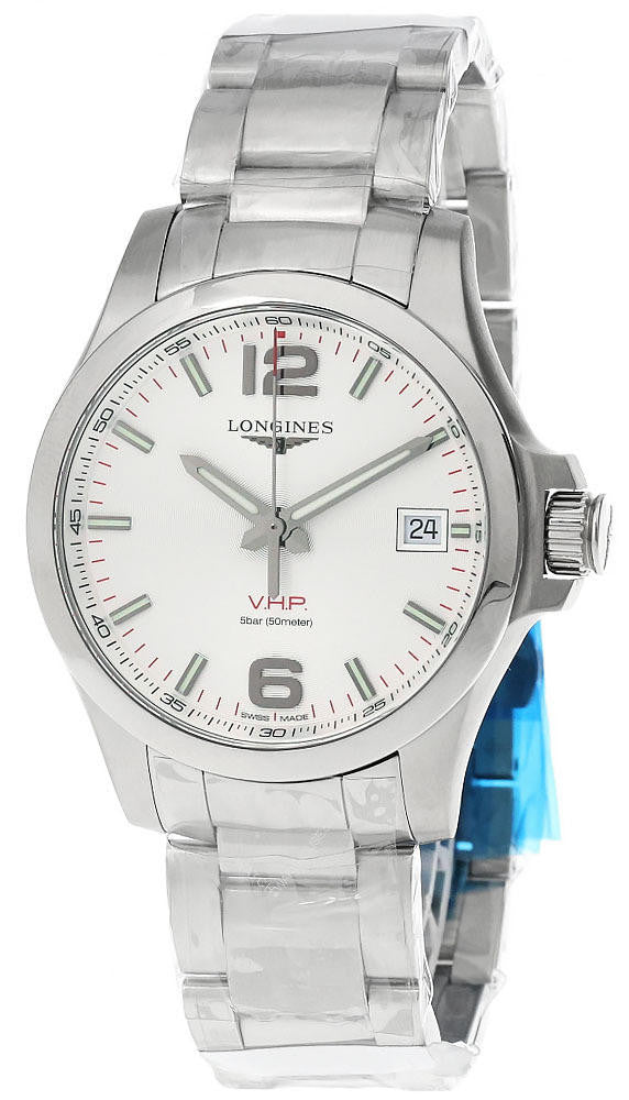 LONGINES Conquest V.H.P. 41 mm esfera plateada Reloj para hombre — imagen 2