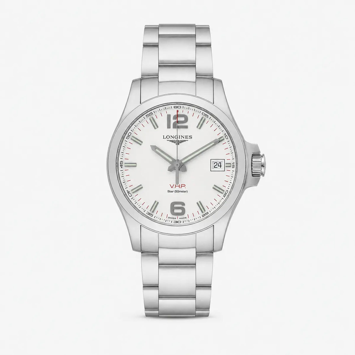 LONGINES Conquest V.H.P. 41 mm esfera plateada Reloj para hombre — imagen 1